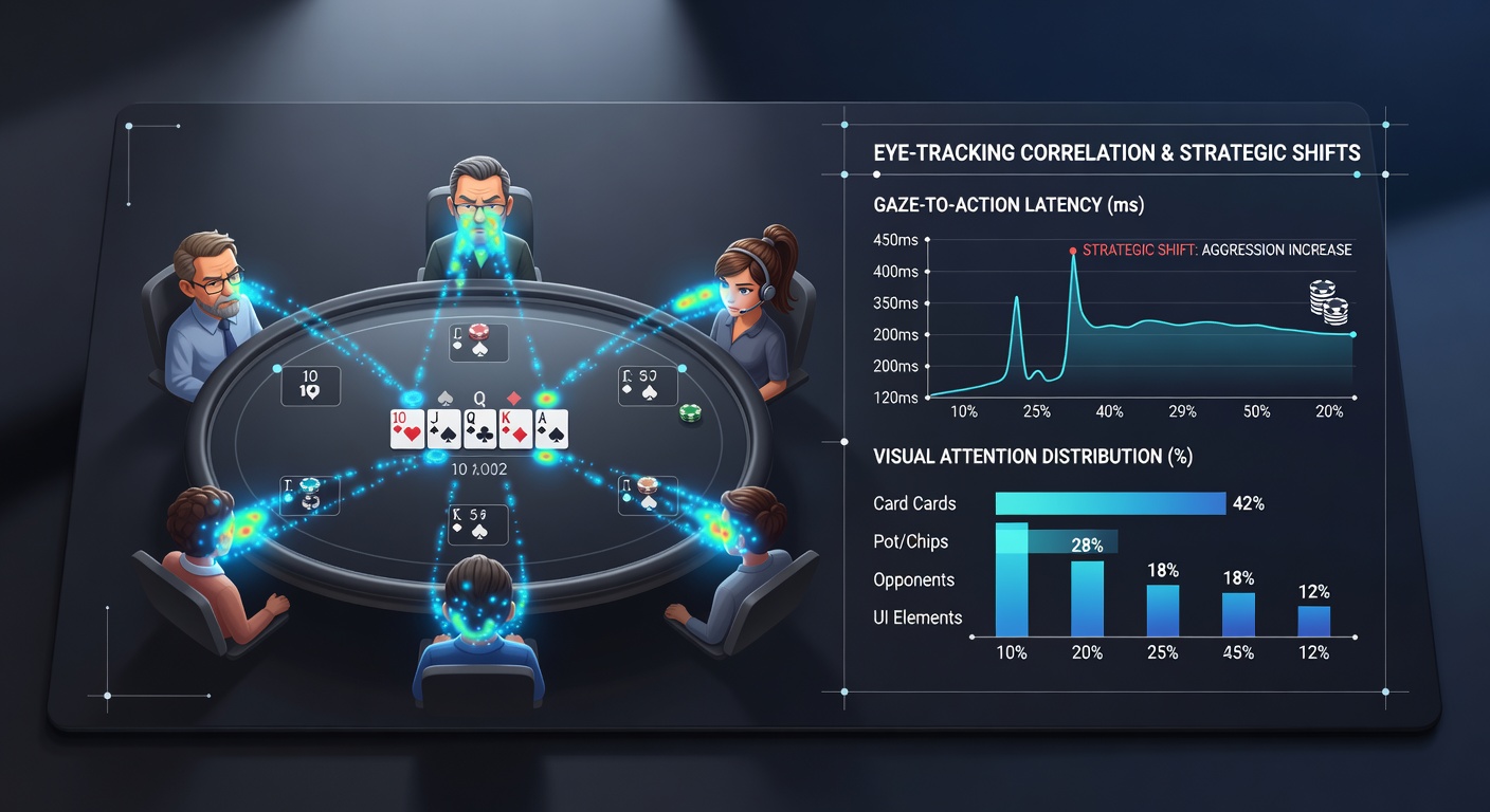 Heat map analysis of player eye movements across a virtual poker table during high-stakes hands