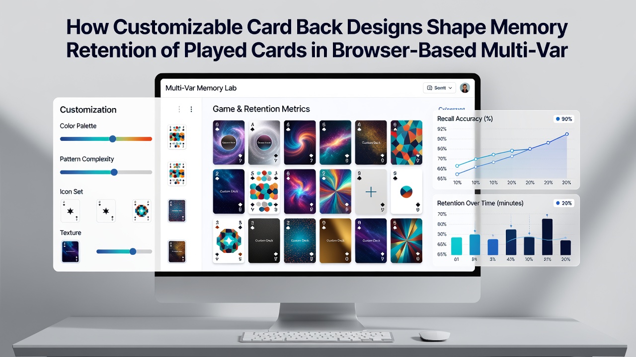 Split view of browser blackjack tables illustrating different card back customizations and their placement during active multi-variant play