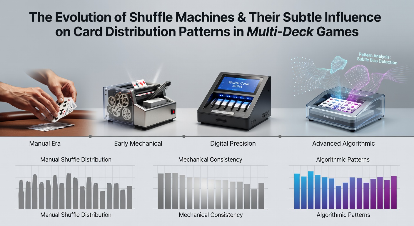 Simulation output graphs comparing card distribution patterns between batch and continuous shuffle machines in eight-deck blackjack models